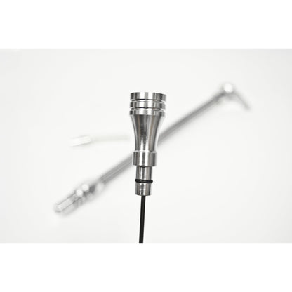 Jauge et tube de transmission automatique B&amp;M en aluminium tressé DPSTK-400 - Aluminium usiné/acier inoxydable tressé