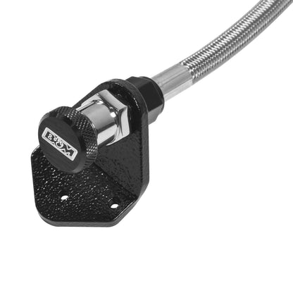 2015-2024 TRANS DIPSTCK 8L90E - B&M Locking Auto Trans Dipstick & Tube - Billet Aluminum/Stainless Steel Braided