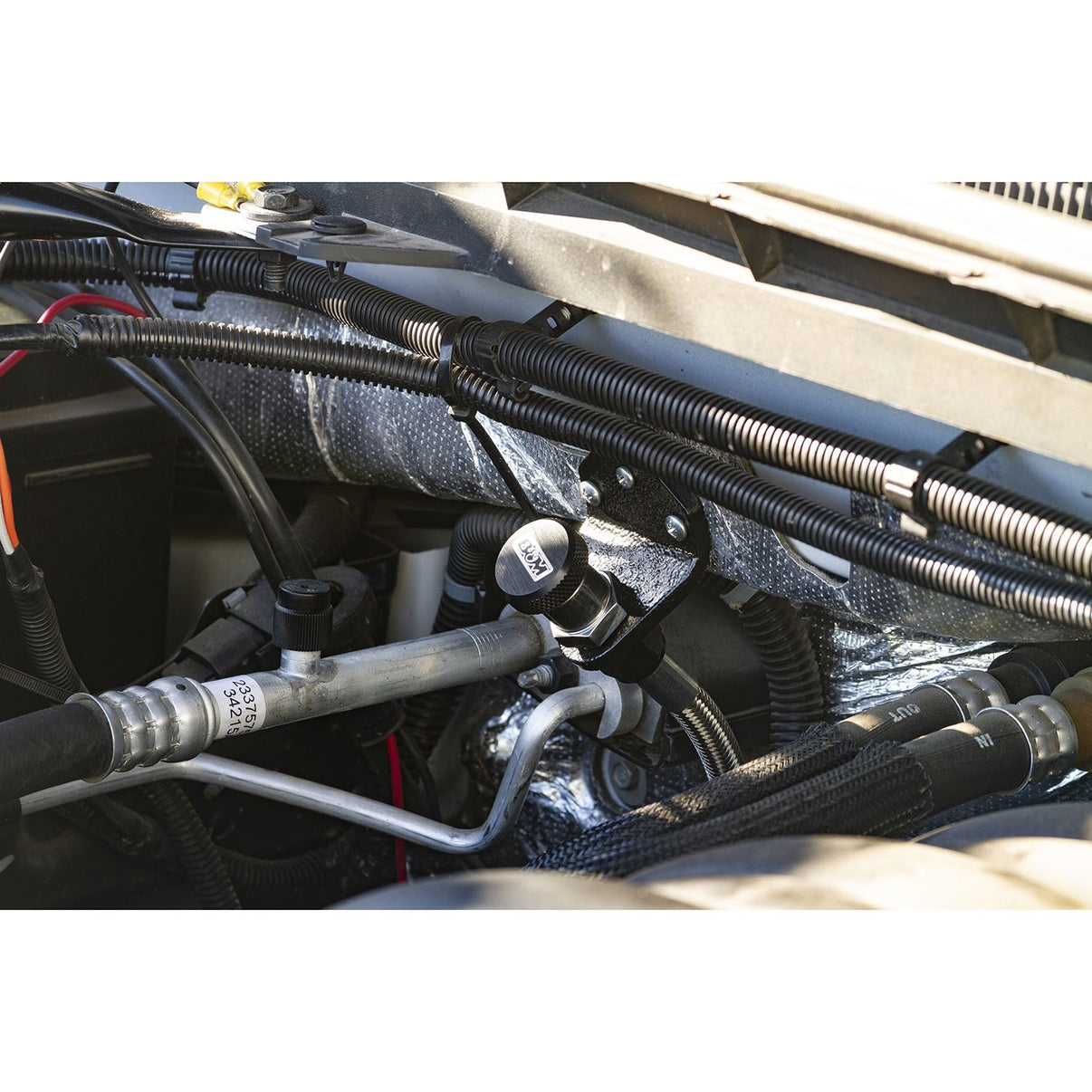 B&M Locking Auto Trans Dipstick & Tube - Billet Aluminum/Stainless Steel Braided - Photo - out of package Back