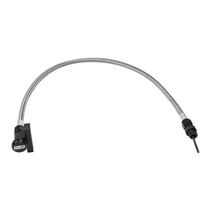 Kit de jauge d'huile tressée, Ford F-150 (2010-2022) - Jauge et tube de transmission automatique verrouillable B&amp;M - Aluminium usiné/acier inoxydable tressé