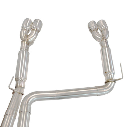 Échappement complet 3" VERT avec catalyseur, collecteur-arrière - Double échappement catalysé 3" VERT en acier inoxydable. Camaro/Firebird 5.7L 1998-2002.