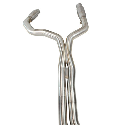 Échappement complet 3" VERT avec catalyseur, collecteur-arrière - Double échappement catalysé 3" VERT en acier inoxydable. Camaro/Firebird 5.7L 1998-2002.