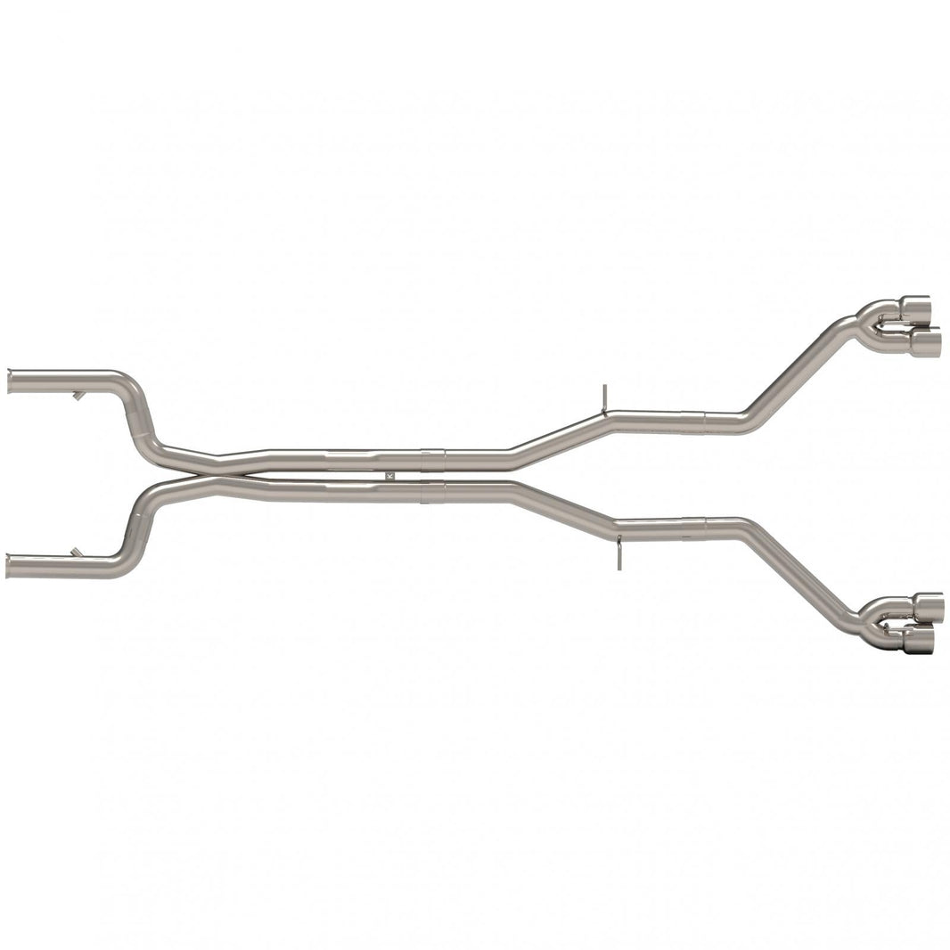 3" Comp. Only Header-Back Muffler Del. - 3" Competition Only Header-Back Muffler Delete Exhaust w/Polished Quad Tips.