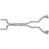 Suppression du silencieux arrière pour la compétition uniquement (3 pouces) - Échappement sans silencieux arrière pour la compétition uniquement (3 pouces) avec quatre embouts polis.