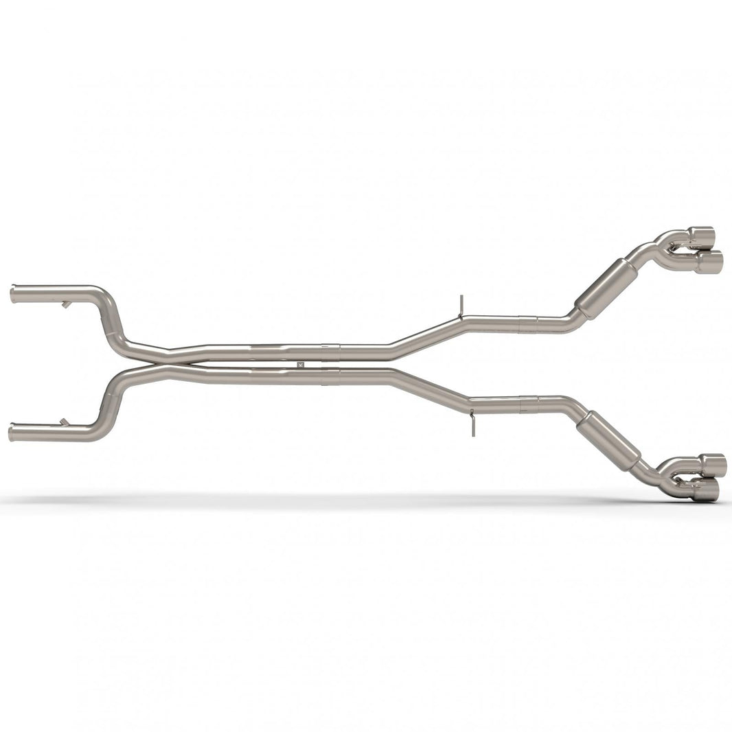 3" Comp. Only Header-Back St. Screamer - 3" Competition Only Header-Back Street Screamer Exhaust w/Polished Quad Tips.