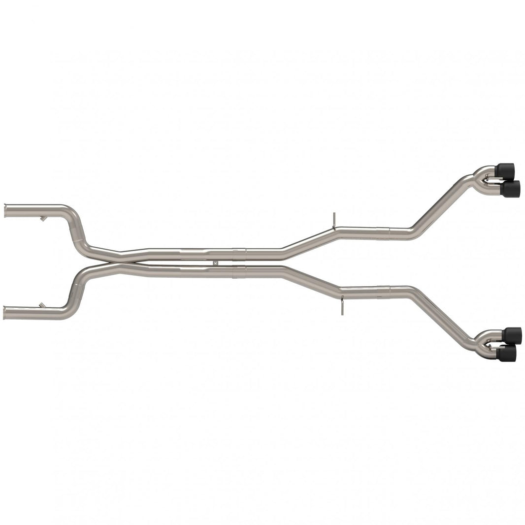 3" Comp. Only Header-Back Muffler Del. - 3" Competition Only Header-Back Muffler Delete Exhaust w/Black Quad Tips.