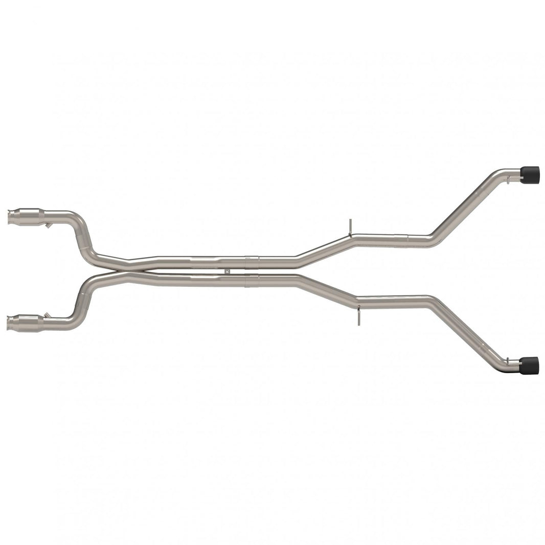 3" Catted Header-Back Muffler Del. - 3" Catted Header-Back Muffler Delete Exhaust w/Black Tips.