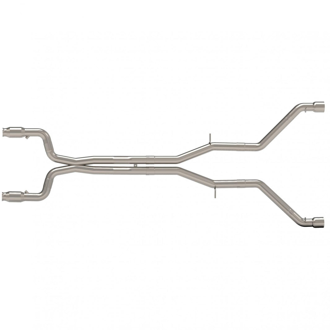 3" GREEN Catted Header-Back Muffler Del. - 3" Green Catted Heder-Back Muffler Delete Exhaust w/Polished Tips.