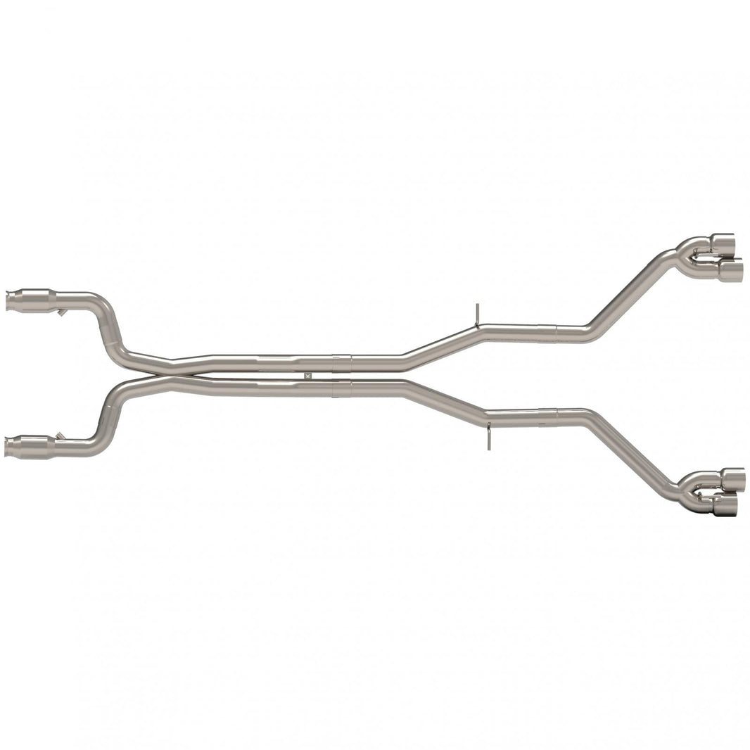 3" GREEN Catted Header-Back Muffler Del. - 3" GREEN Catted Header-Back Muffler Delete Exhaust w/Polished Quad Tips.
