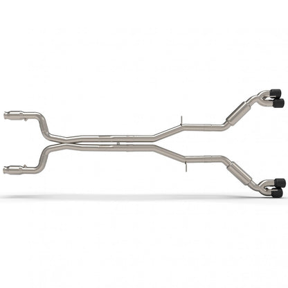 3" GRØN Cated Header-Back St. Screamer - 3" GRØN Cated Header-Back Street Screamer udstødning med sorte Quad Tips.