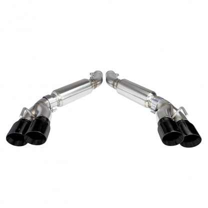 OEM x 3" Axle-Back with Round Muffler - 3" Axle-Back Exhaust w/Quad Black Tips. 2016-2024 Camaro SS/ZL1.
