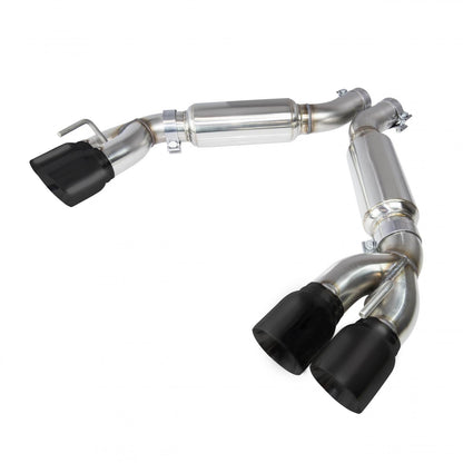 OEM x 3" Axle-Back with Round Muffler - 3" Axle-Back Exhaust w/Quad Black Tips. 2016-2024 Camaro SS/ZL1.