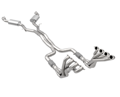 Collecteur d'échappement en acier inoxydable et kit d'échappement complet. - Collecteur d'échappement de 1-7/8 po et kit d'échappement catalysé avec doubles sorties polies. Camaro SS 2016-2024.