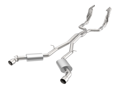 Collecteur d'échappement en acier inoxydable et kit d'échappement complet. - Collecteur d'échappement de 1-7/8 po et kit d'échappement catalysé avec doubles sorties polies. Camaro SS 2016-2024.