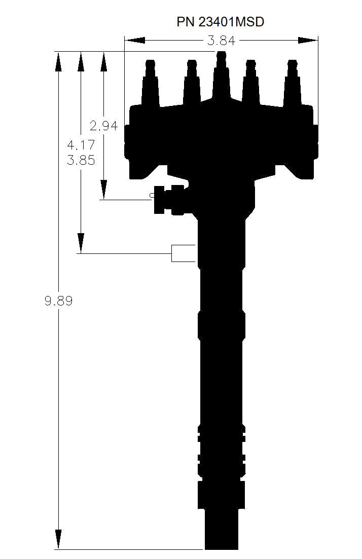 Chevy Crank Trigger Distributor with adjustable Cam Sync Pick-up - Photo - out of package Top