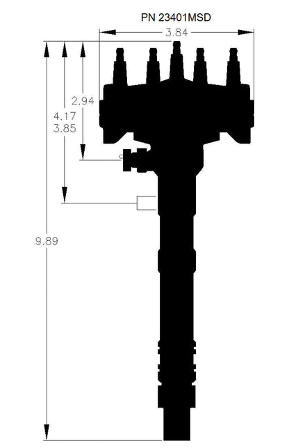 Chevy Crank Trigger Distributor with adjustable Cam Sync Pick-up - Photo - out of package Top