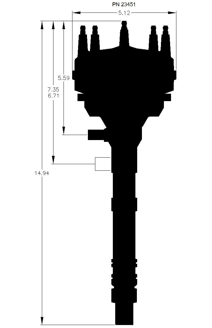 Dist. Ign Trig. w/Hall LED Sync Pickup - Chevy Cam Sync Distributor, Hall Effect, Large Cap