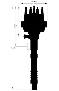 Cam Sync Dist, w/Rotor Phasing, Chev - Chevy Cam Sync Distributor, Hall-Effect, Standard Cap