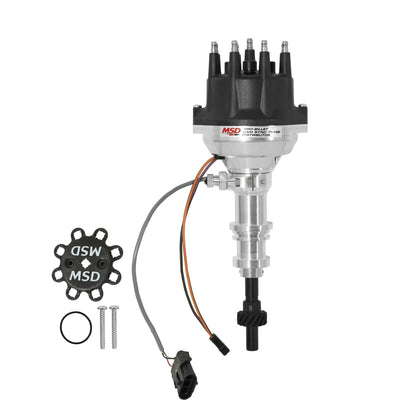 Distributeur synchronisé Pro-Billet pour Ford 351W, engrenage en acier, rotor en phase.