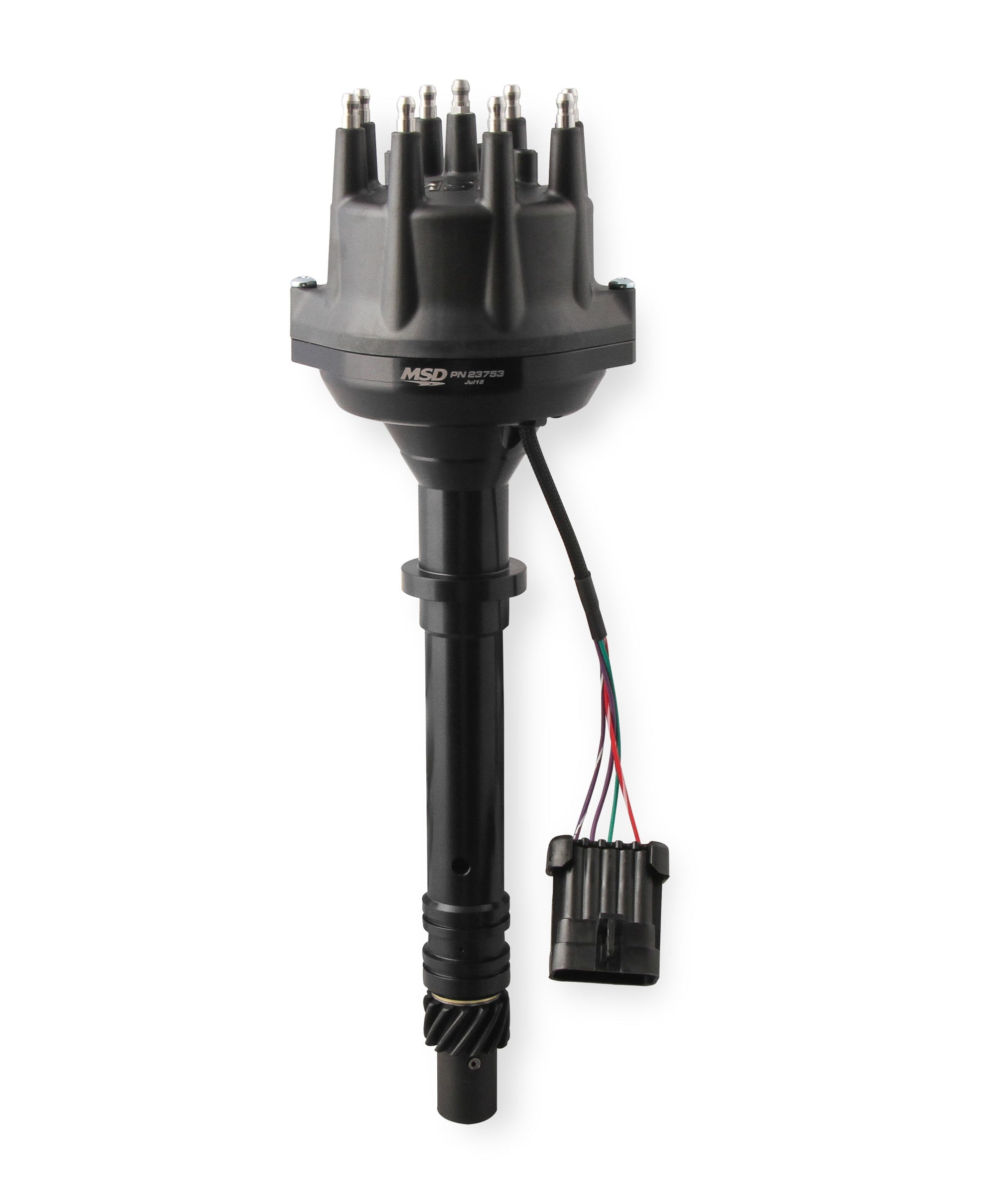 Black Chevy Small / Big Block Dual Sync Distributor - Photo - Primary Front