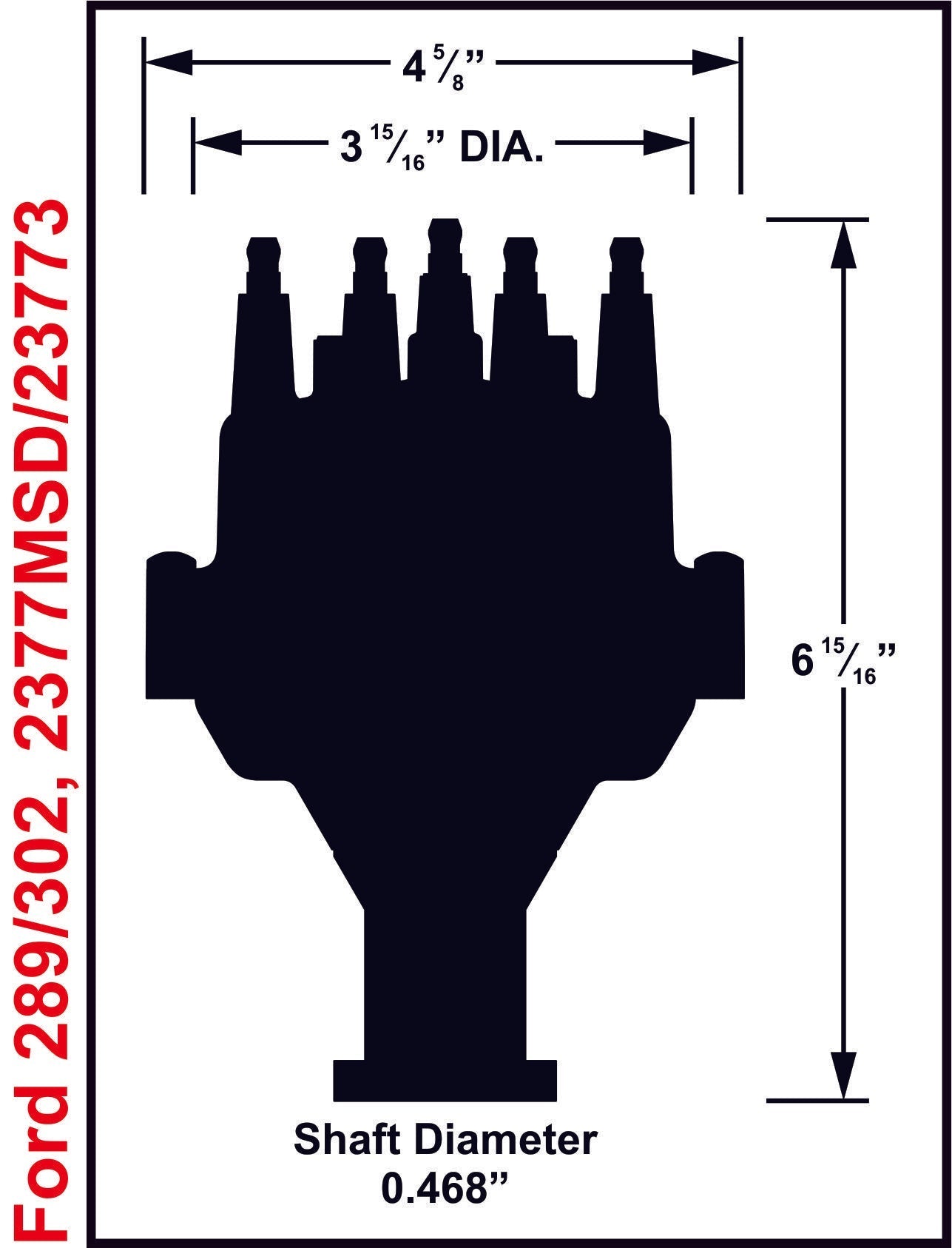 Ford 289, 302 Dual Sync Distributor - Photo - out of package Bottom