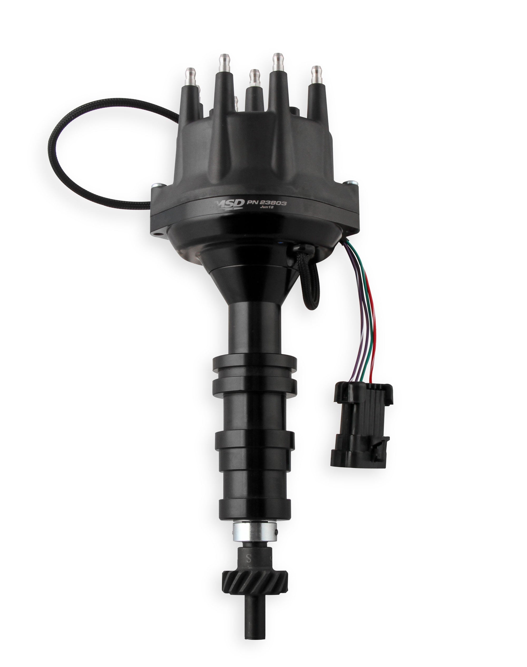 MSD Black, Ford FE Dual Sync Distributor - Photo - Primary Front