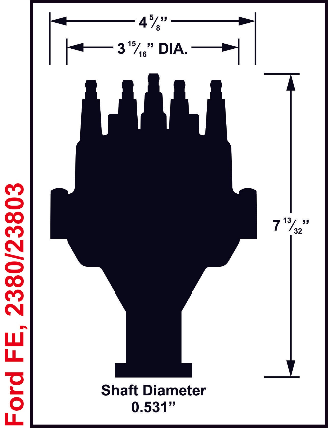 Ford FE Dual Sync Distributor - Photo - out of package Top