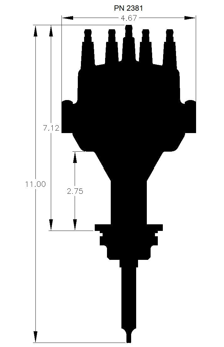 Chrysler 318-360 Dual Sync Distributor - Photo - out of package Bottom