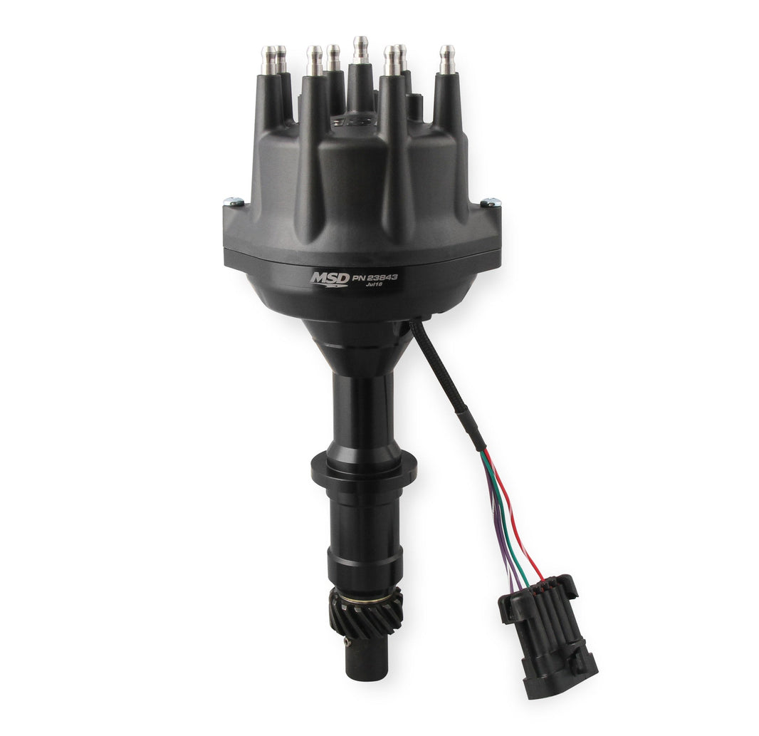 Dist., Black, Dual Sync, Pontiac V8 - MSD Black, Pontiac V8 Dual Sync Distributor
