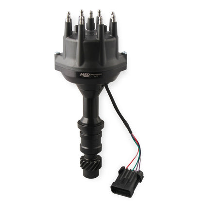 Dist., Black, Dual Sync, Oldsmobile V8 - MSD Black, Oldsmobile V8 Dual Sync Distributor