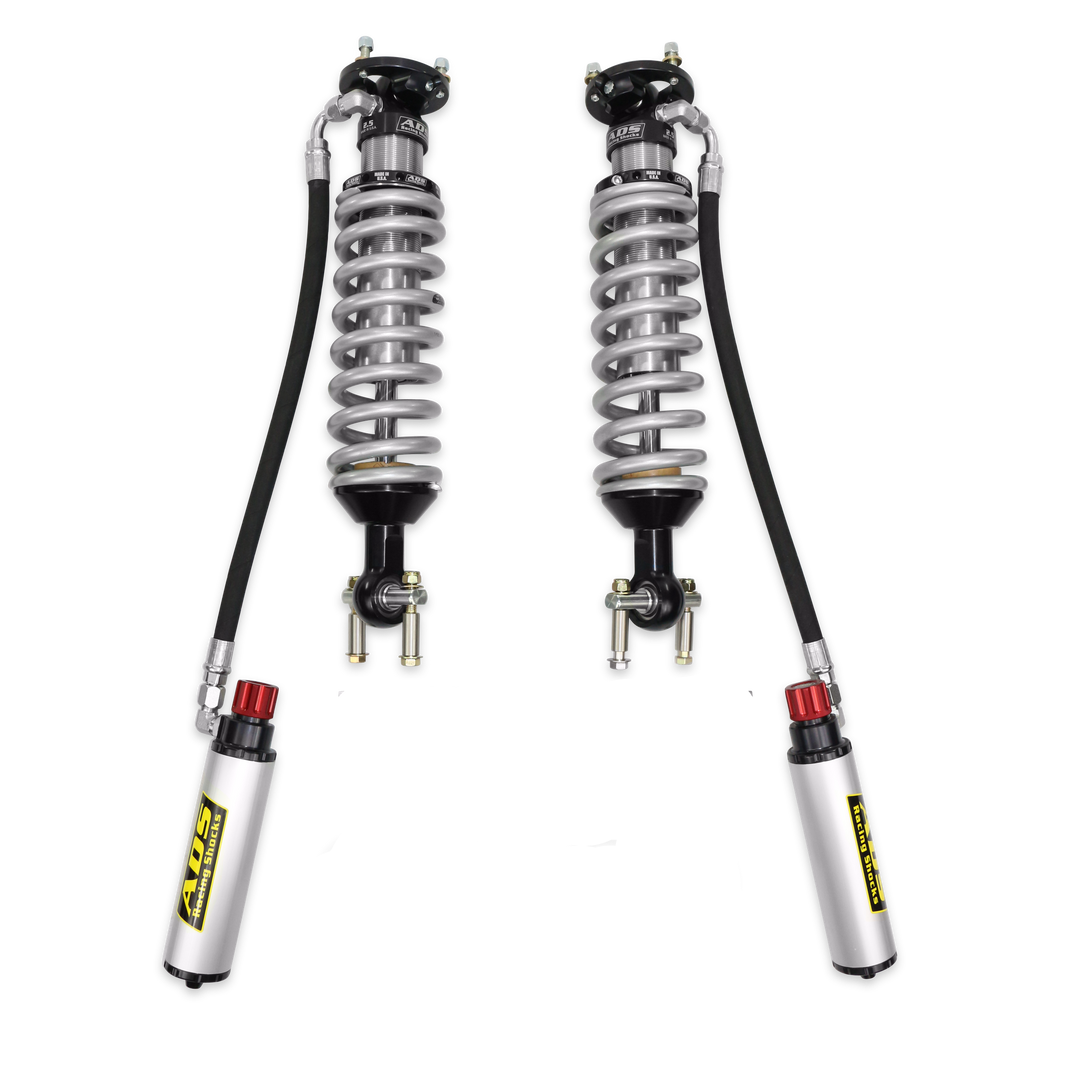 DF 2,5" forreste RemClk Res Cadj 90 graders slange - ADS Direkte montering 2,5" justerbar reservoir Race Coilovers - Foran