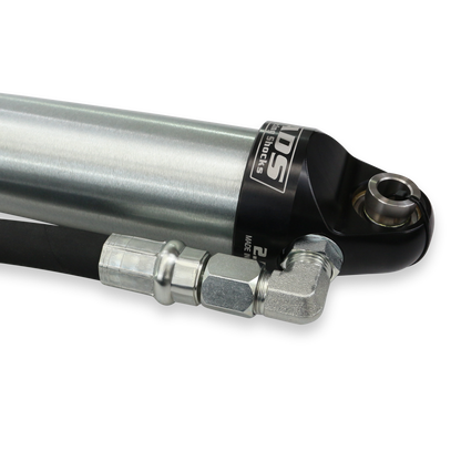 2.125"x10" SmoothBdy Rem Res 90Deg Hose - ADS Race 2.125" Smooth Body Adjustable Remote Reservoir Shock - 90 Degree