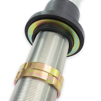 2.5"x14" CO RemRes 90Deg Hose Cadj - ADS Race 2.5" Adjustable Reservoir Coilover - 90 Degree