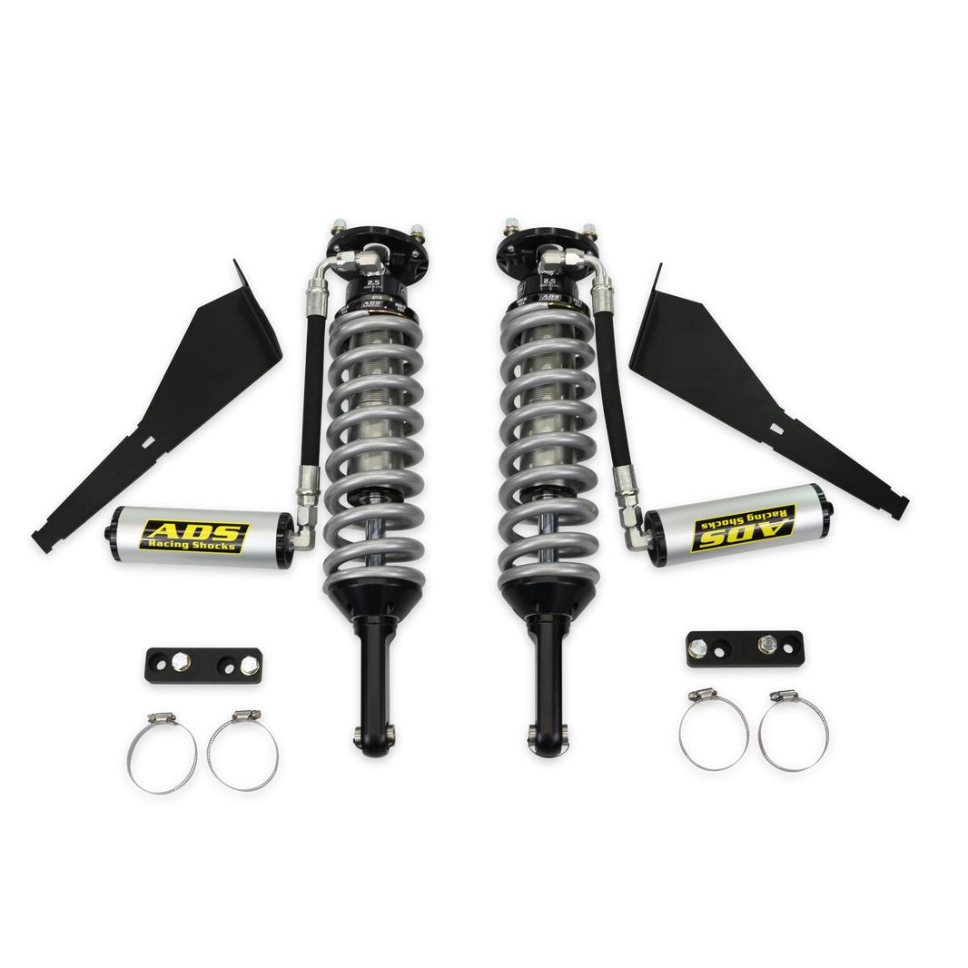 DF 2,5" Forreste CO RemRes 90 grader 3 RodEnd 700S - ADS Direkte Montering 2,5" Reservoir Race Gevindundervogne - For