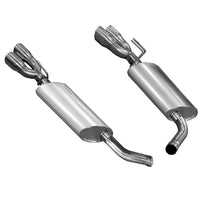OEM x 2-1/2" akseludstødning - 2-1/2" rustfri stål akseludstødning med firhjulede udstødningsrør. 2014-2017 Chevrolet rustfri stål. Forbindes til OEM.