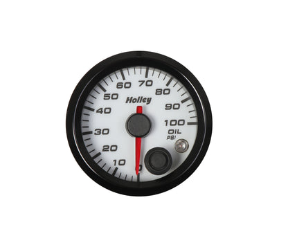 Holley Analog Style Oil Pressure Gauge - Photo - Primary Front