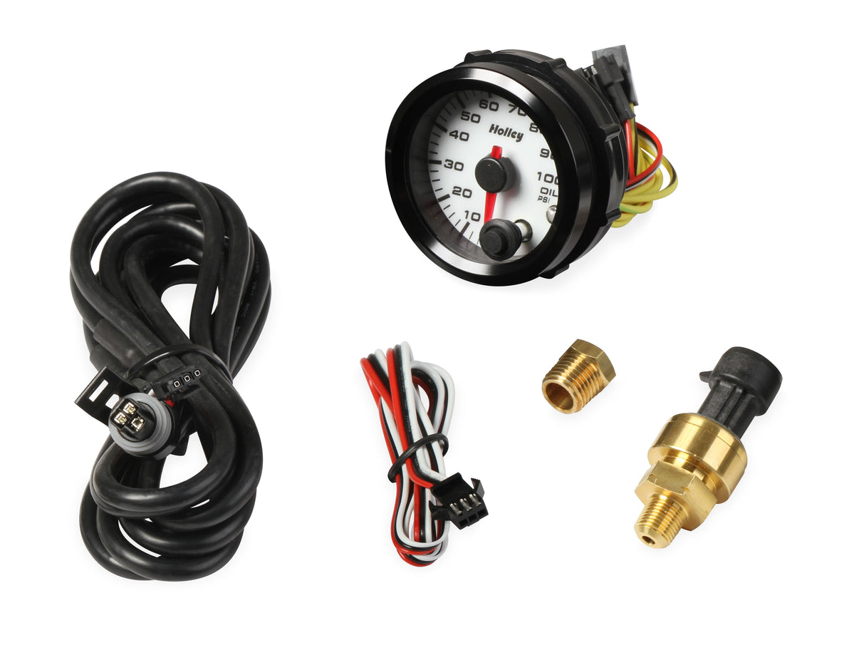 Holley Analog Style Oil Pressure Gauge - Photo - out of package Right