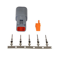 CONNECTOR KIT, 4-WY, DTM PLUG - AEM DTM-Style 4-Way Plug Connector Kit