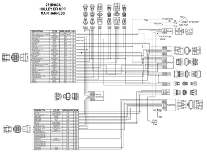 HP ECU OG LEDNINGSLEDNING, FORD MPFI, NTK - HP EFI ECU &amp; ledningssæt