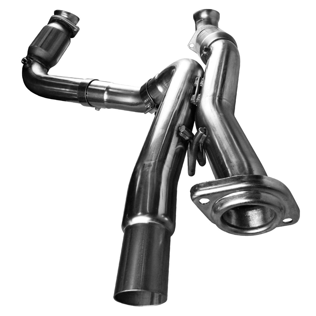 Raccord double catalysé OEM 3" x 2-1/2" - Tuyaux de raccordement catalysés en acier inoxydable 3". Camion GM 6.0L 2001-2006. Pour échappement double OEM.