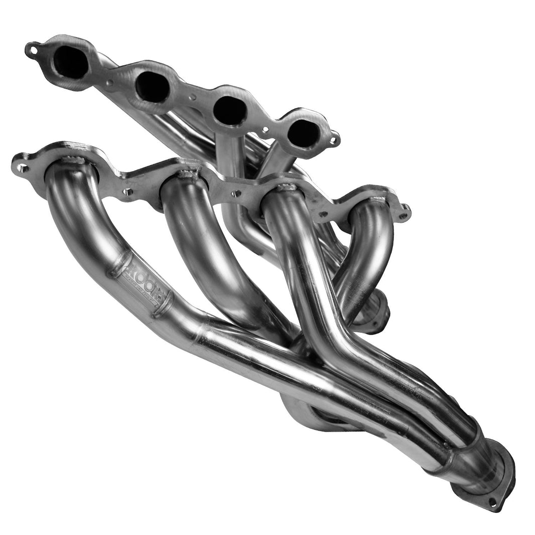 Stainless Header and Connection Kit. - 1-7/8" Header and GREEN Connection Kit. 2019+ GM 1500 Series Truck 5.3L.