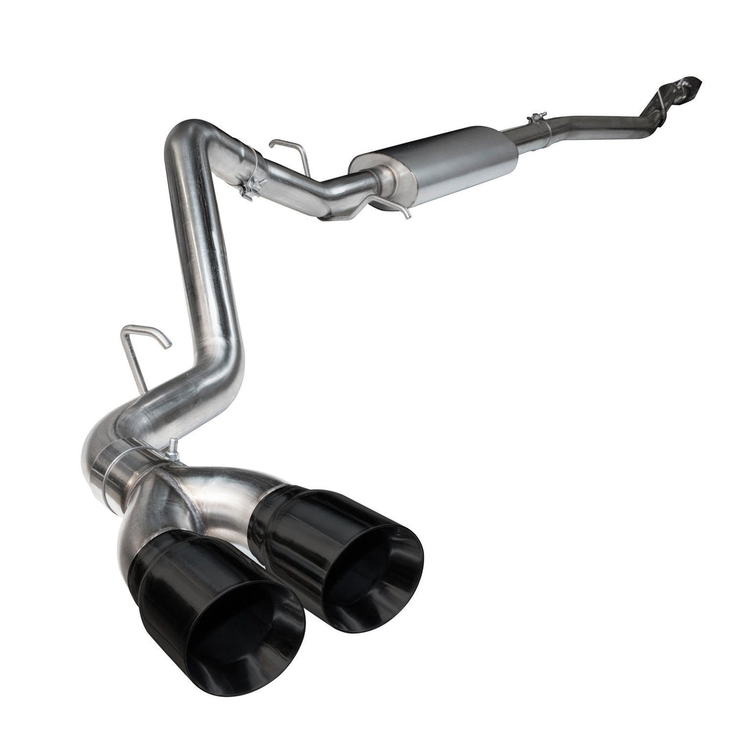 OEM x 3" Cat-Back udstødning - 3" SS Cat-Back med sorte dyser. 2014-2018 1500-serie lastbil 5,3L (143,5"/153" WB)
