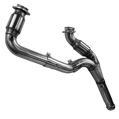 Stainless Header and Connection Kit. - 1-3/4" Header and GREEN Connection Kit. 2014-2018 GM 1500 Series Truck 6.2L.
