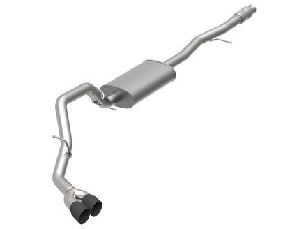2-3/4"(OEM) x 3" Cat-Back Exhaust. - 3" SS Side Exit KST Cat-Back w/Black Tips. 2019-2020 GM Truck 5.3L.