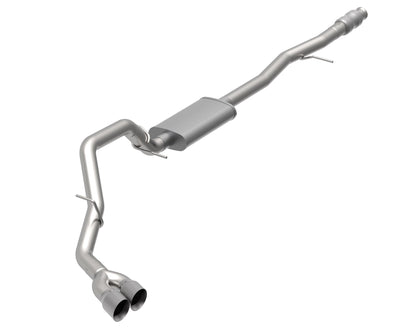 OEM x 3" rustfri cat-back udstødning. - 3" rustfrit stål sideudgang KRT cat-back med rustfrit stål dyser. 2019-2020 GM lastbil 5,3L.