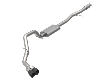 2-3/4"(OEM) x 3" Cat-Back Exhaust. - 3" SS Side Exit KRT Cat-Back w/Black Tips. 2019-2020 GM Truck 5.3L.