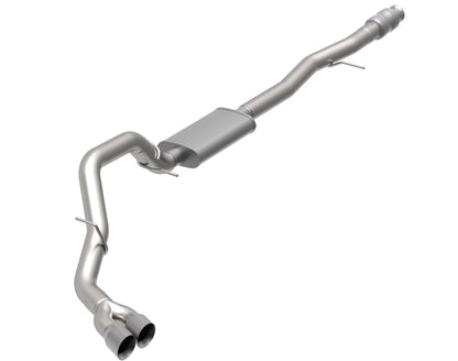 OEM x 3-1/2" rustfri cat-back udstødning. - 3-1/2" rustfrit stål sideudgang KRT cat-back med rustfrit stål dyser. 2019-2020 GM lastbil 6,2L.
