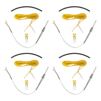 K-TYPE TEMP SENS & EXT KIT - AEM QTY 4 K-Type Closed Tip Thermocouple