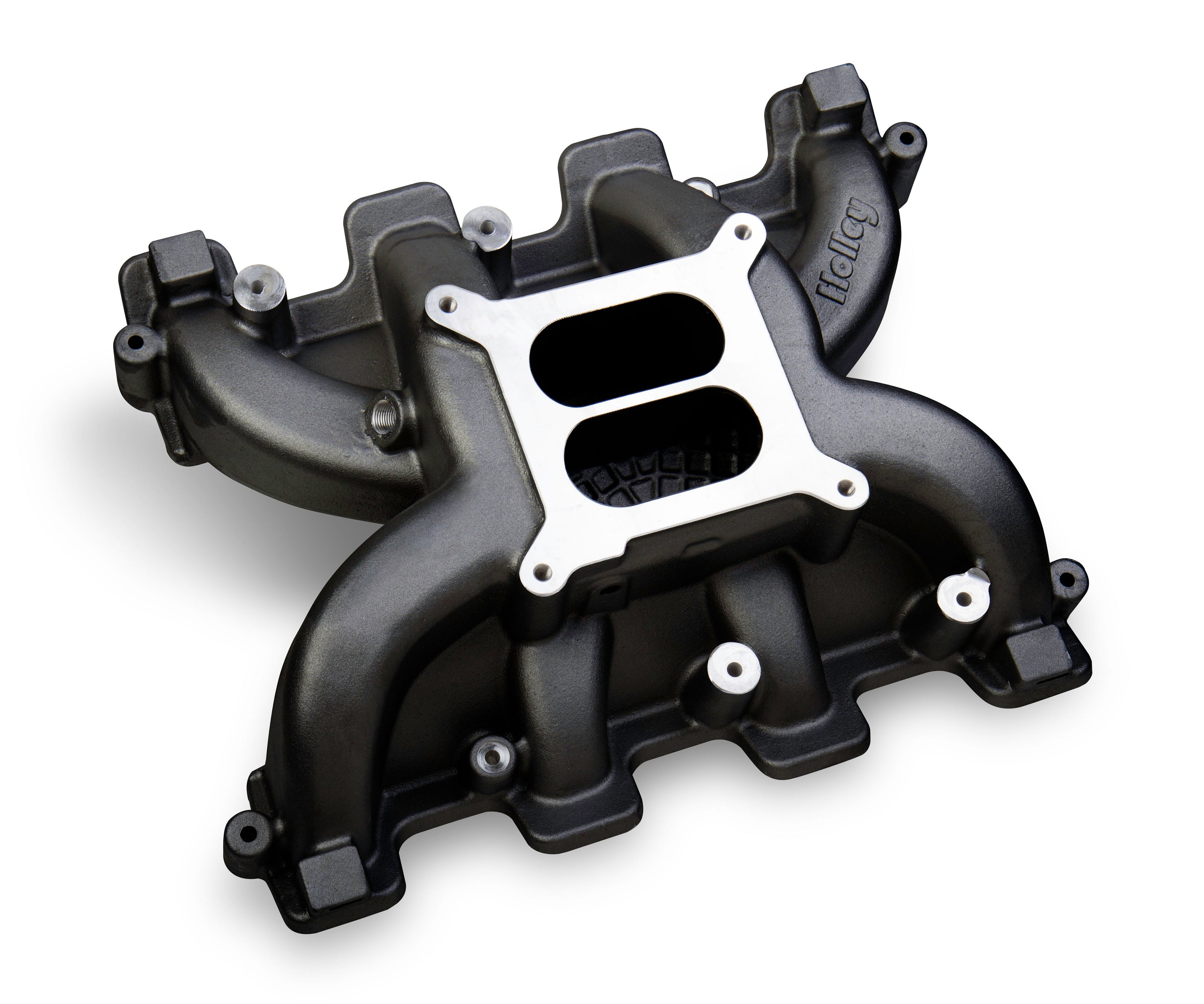 Holley Dual Plane Carbureted Intake - GM LS3/L92 - Black - Photo - Primary Front