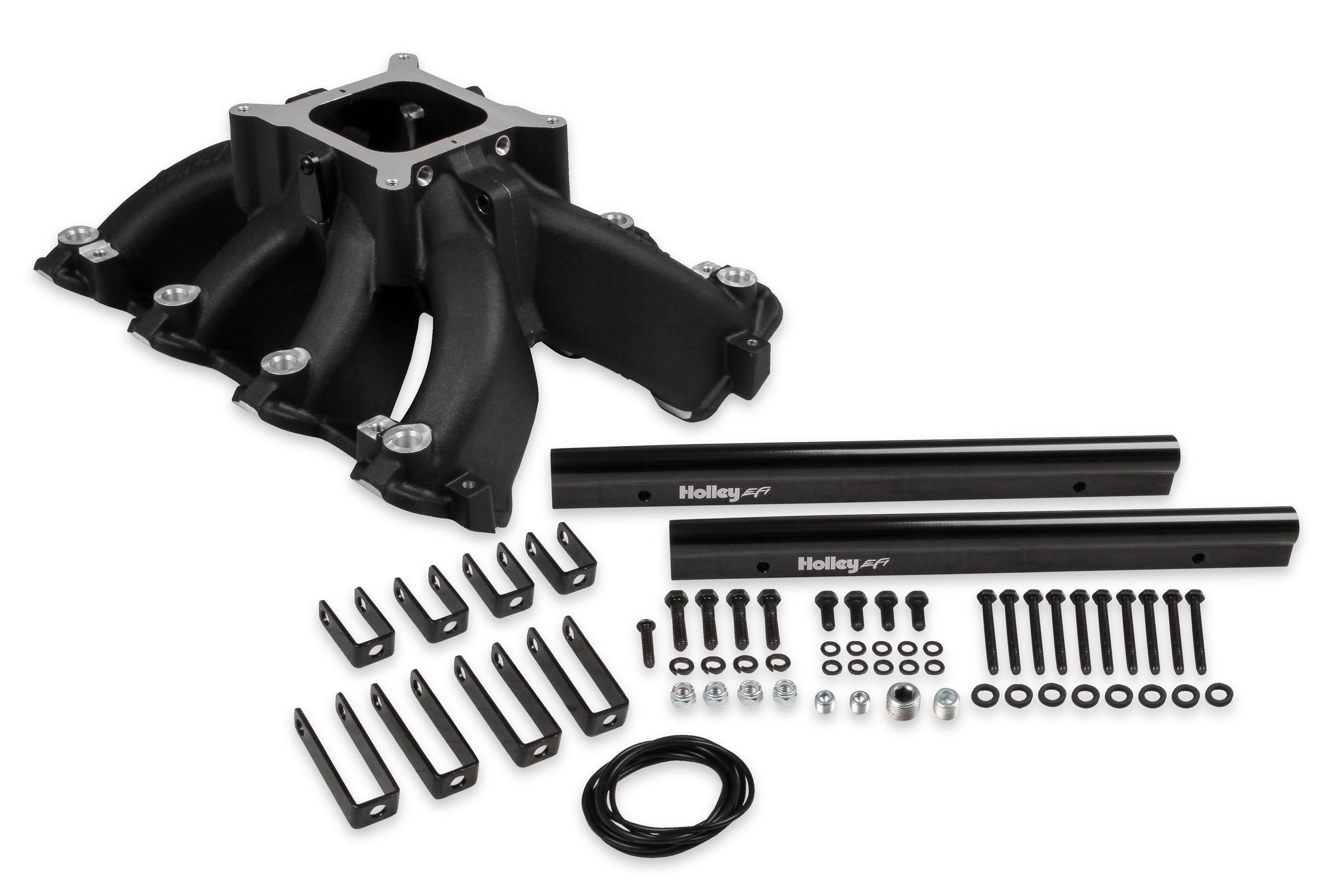 Holley Single Plane EFI  Split-Design Race Intake Manifold- GM LS1/LS2/LS6-Black - Photo - out of package Right